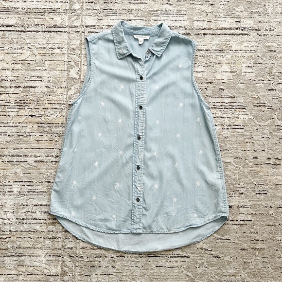 beachlunchlounge Tops - beachlunchlounge sleeveless button down